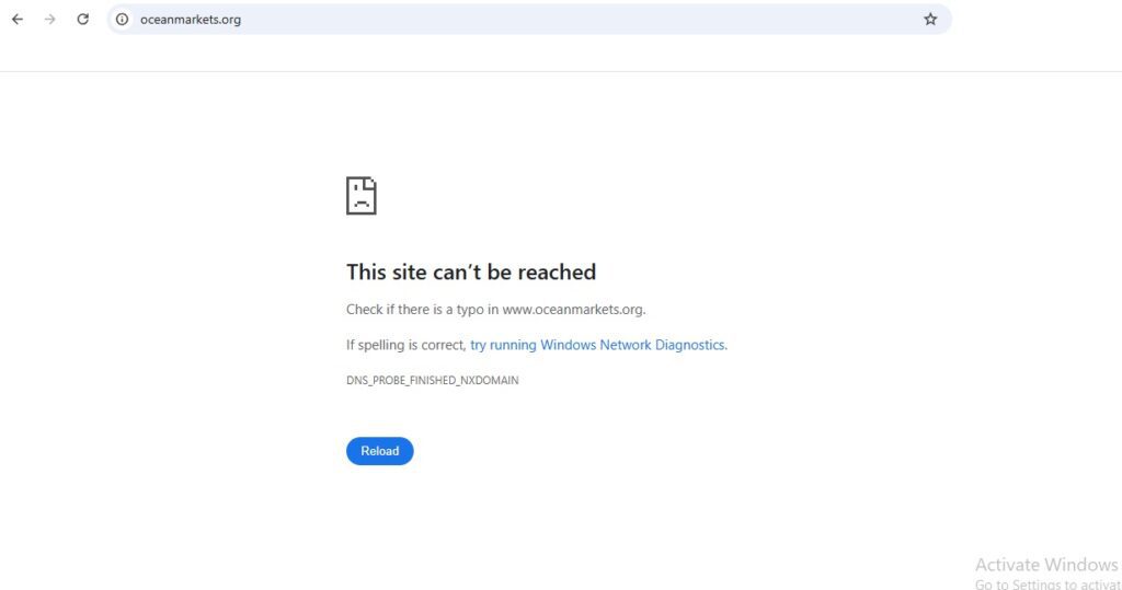 Ocean Markets Website