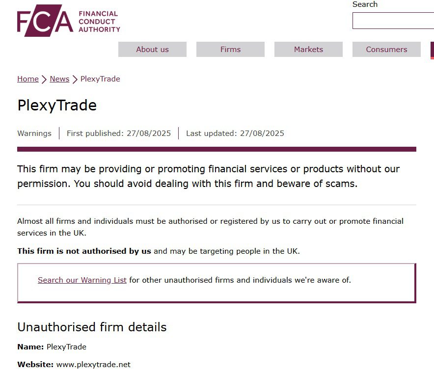 PlexyTrade FCA