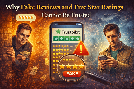 Why fake broker reviews and five star ratings cannot be trusted investor warning