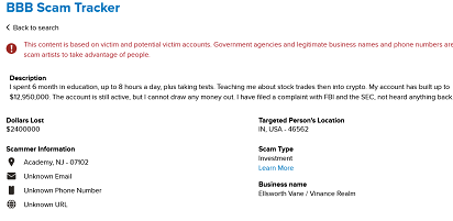 Illustration of crypto and stock investment scam with inflated balances
